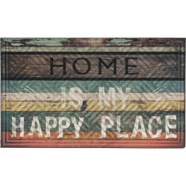 Фото - Килимок придверний Multyhome Lima Happy Place 45x75 см (EU5000052)